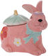 Iliadis Easter Biscuit Jar Bunny Ceramic Pink 25x22x16.5cm