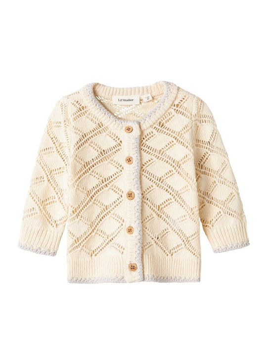 Kids Cardigan Knitted Beige