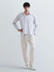 Long Sleeve Cotton Shirt in Regular Fit Gray