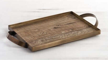 Bronze Tablett Hochzeitsgläser aus Hölzernes Material