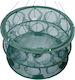 70cm Double Layer 21 Holes Automatic Folding Round Fishing Cage Shrimp Fishing Net Hand
