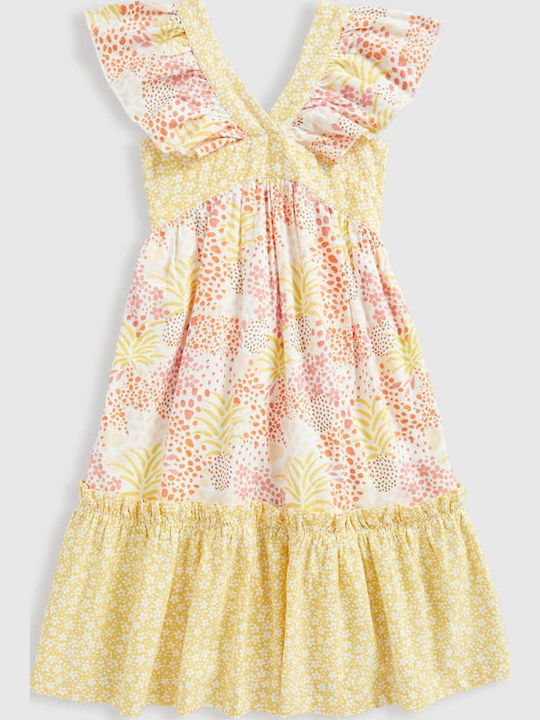Mädchenkleid Ärmellos Gelb