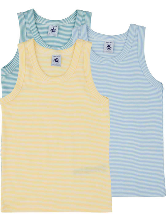 Petit Bateau Σετ Παιδικά Φανελάκια Πολύχρωμα 3τμχ