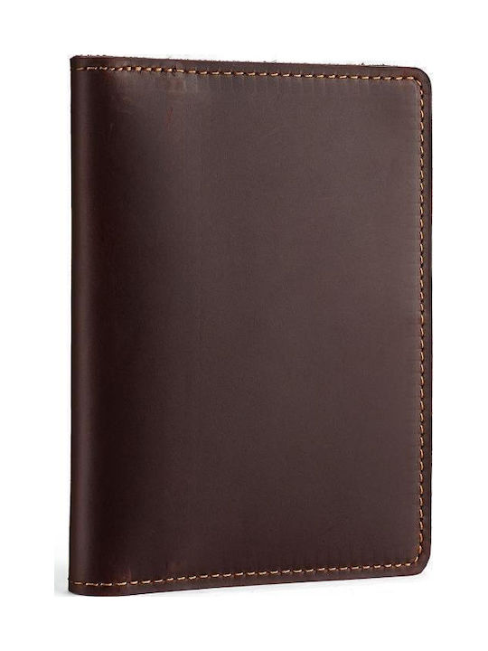 Reisepasshülle Echtes Leder Vintage Einfache Karten Tasche Brieftasche Braune