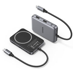 Ugreen CM896 USB-A / USB-C Docking Station with 4K PD Gray Ugreen CM896 USB-A / USB-C Docking Station with 4K PD Gray