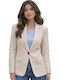 CM Damen Tailliertes Beige Blazer