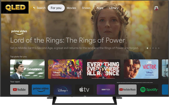 F&U Smart Τηλεόραση 65" 4K UHD QLED FLG65145QL HDR (2024)
