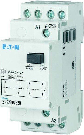 Eaton Реле На Релса 16A Двуполюсно С Напрежение 230V