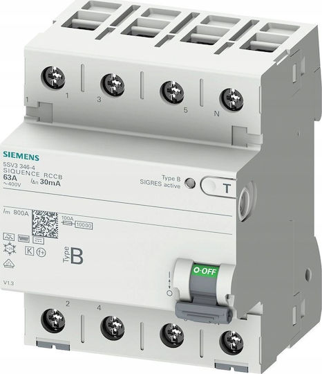 Siemens Phase Relays Earth Leakage 63A Four Pole With Voltage 400V