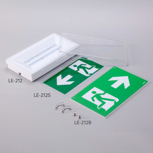 Geyer Σήμανση Led Φωτιστικό Ασφαλείας Le-212 Ps Exit Board