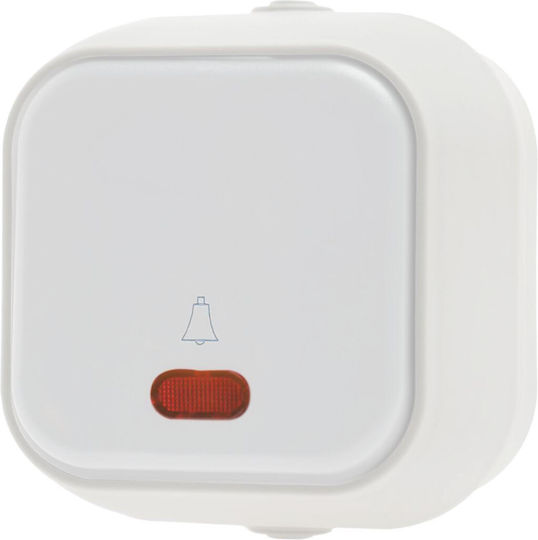 Geyer Buton Clopoțel Exterior Cu Indicator Alb Ip54