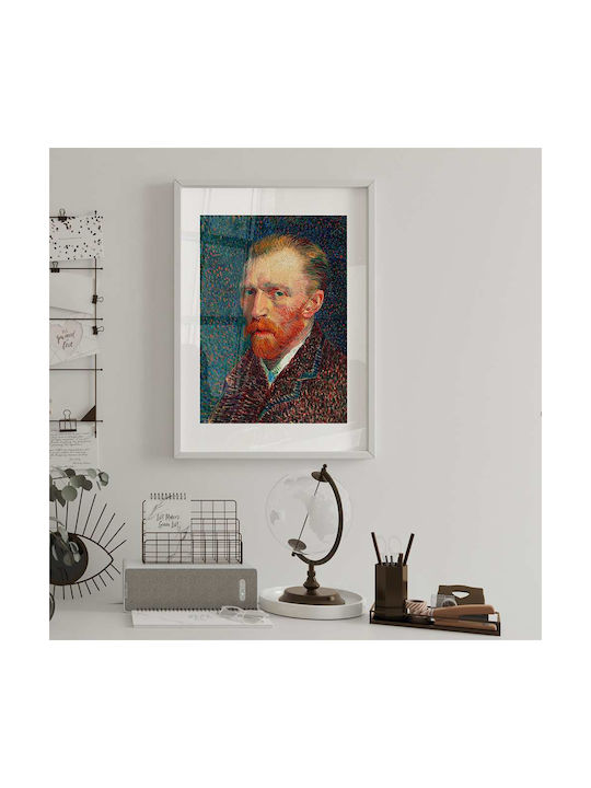 Poster Van Gogh' S Portrait Art112 50cm X 70cm Μαύρη Ξύλινη Κορνίζα