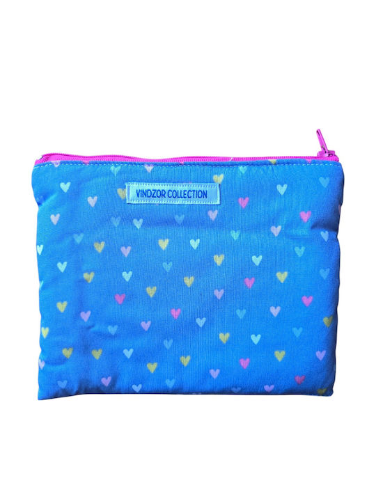 Fabric Women's Wallet Multi-purpose Light Blue