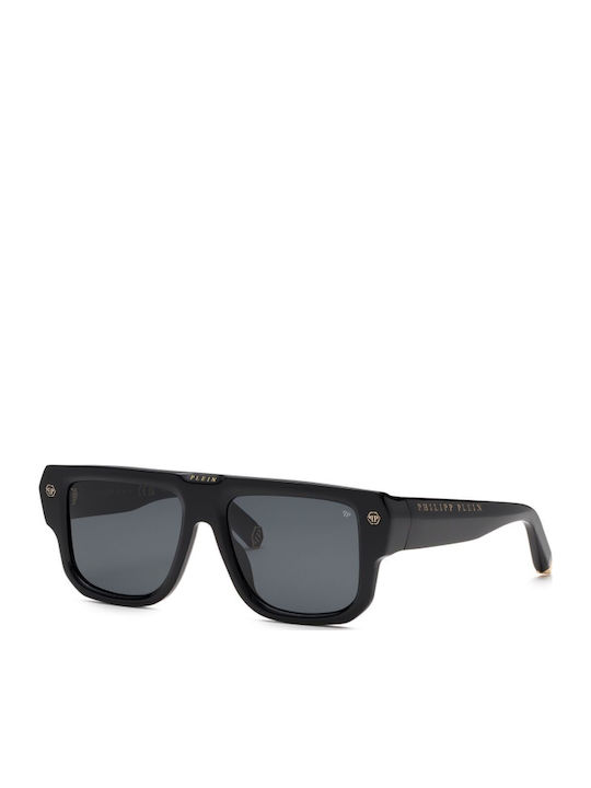 Philipp Plein Men's Sunglasses with Green Horn-Rimmed Frame and Green Lens SPP179-550Z29