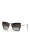 Michael Kors Sea Island Unisex Sunglasses with Black Metallic Frame and Black Lens MK1178 30058G