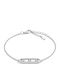 Eluna Women's Silver Gold Plated Chain Bracelet with Zircon