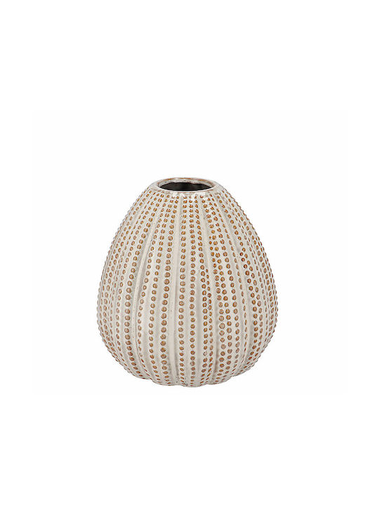 Zaros Decorative Beige Vase 23xH24cm