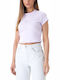 Γυναικείο Crop T-shirt Μωβ