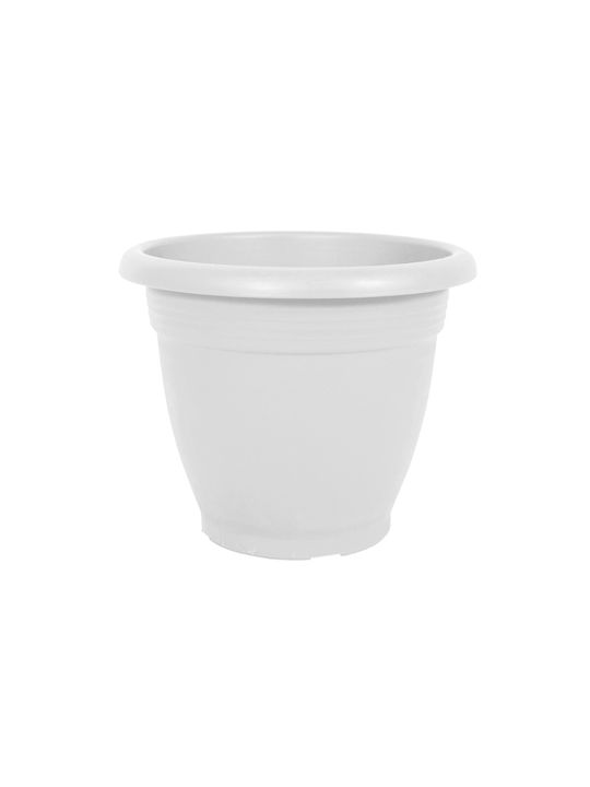 Sic Plast Νο Γλάστρα Πλαστική Λευκή 25x25x20εκ.