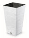 Next Plastic White Plant Pot 39.5x39.5x75.5cm