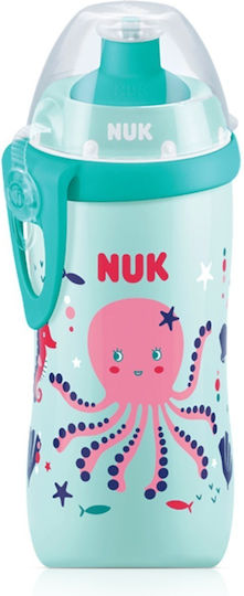Nuk Octopus / Fish Εκπαιδευτικό Μπιμπερό Πλαστικό Γαλάζιο για 18m+ 300ml