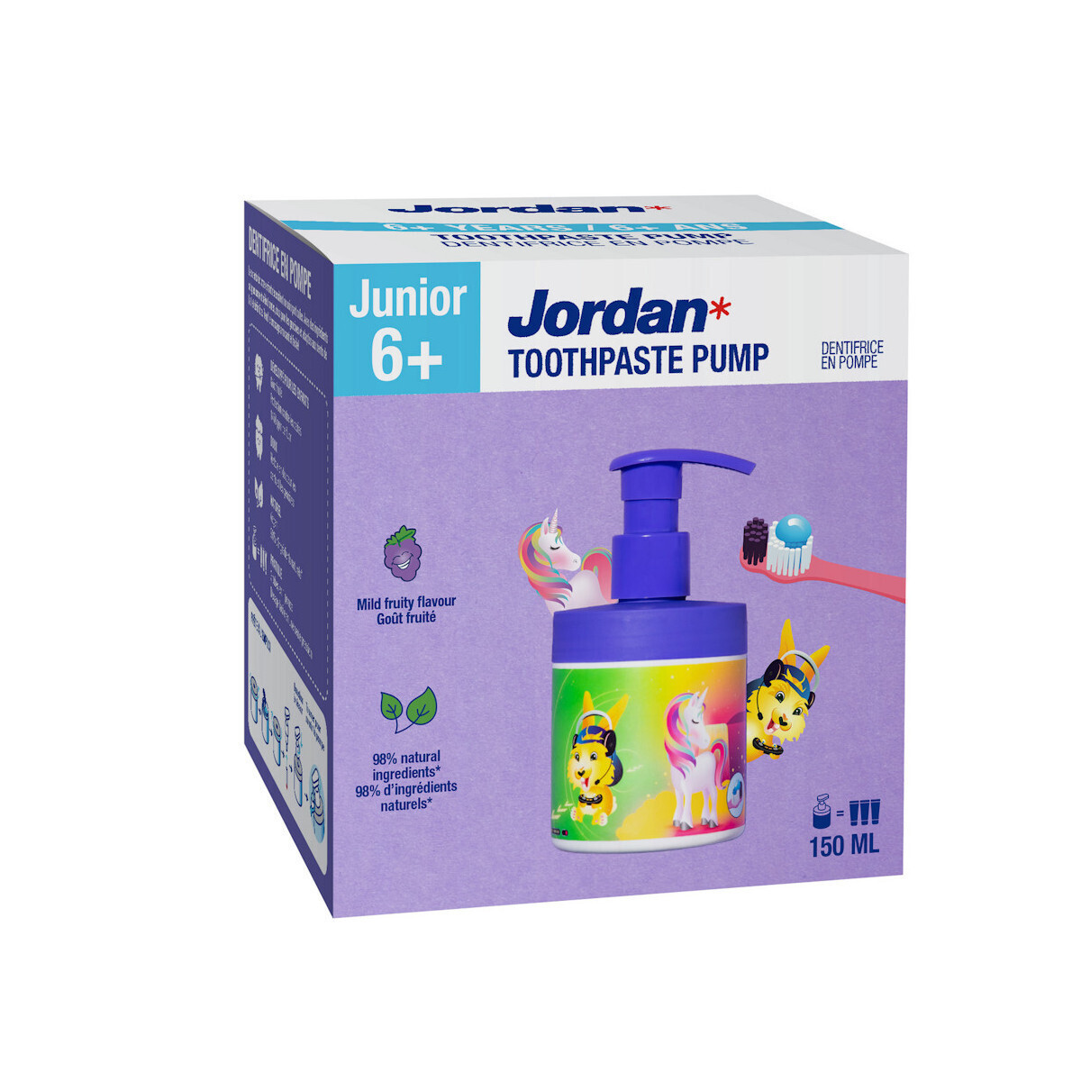 Jordan Junior Βρεφική Οδοντόκρεμα για 6m+ με Γεύση Μέντα 150ml
