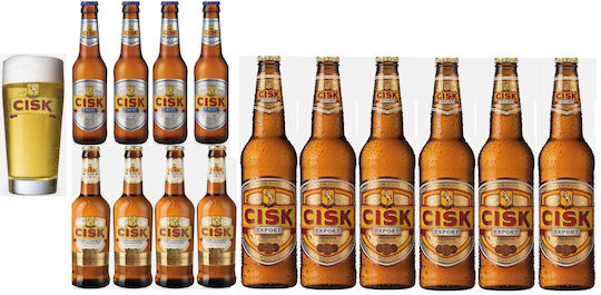 Cisk Bierglas aus Glas 400ml Cisk Bierglas aus Glas 400ml
