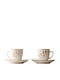 Hermia Set Ceramic Multicolour Coffee Cups 4 Pieces