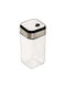 Atmosphera General Use Vase with Lid Glass Transparent 4.7x4.7x9.8cm 1 Pieces