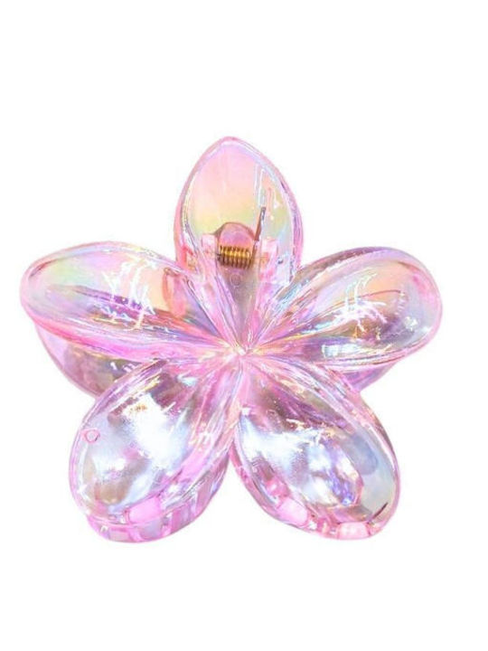 Kids Hair Clasp Flower In Pink Colour