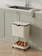 Plastic Kitchen Trolley 2-Tier White 29x20x53cm