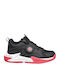 Kids Sports Shoes Running with Hoop & Loop Closure Black