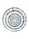 Atmosphera Shallow Serving Plate Made of Blue Porcelain 19cm