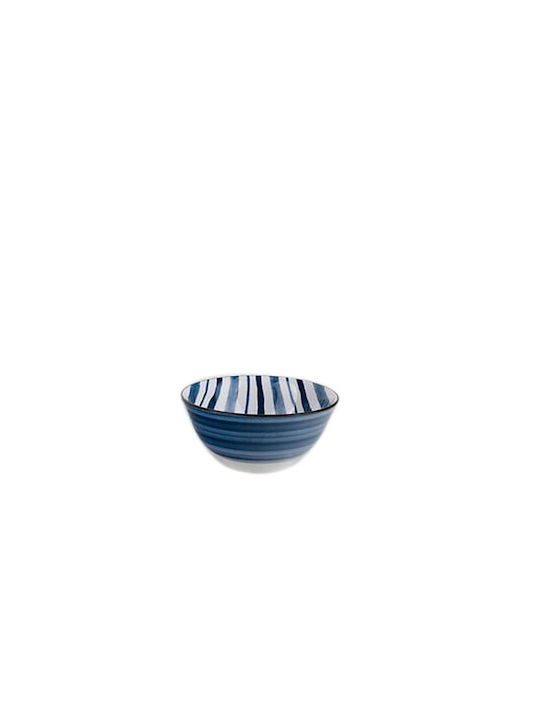 Atmosphera Round Serving Bowl Made of Blue Porcelain with a Diameter of 15cm