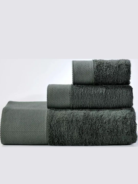 Down Town Home Bath Towels Set of Towels 3 pcs New Pink Forest Weight 600gsm
