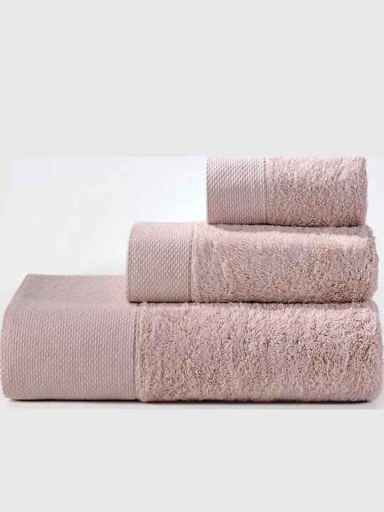 Down Town Home Πετσέτα Χεριών Dusty Pink Βάρους 600gr/m²