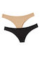 Damen-Slips Brasilien 2er Pack Mehrfarbig