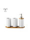 Melina's Collection Set Accesorii Pentru Baie Ceramic Alb