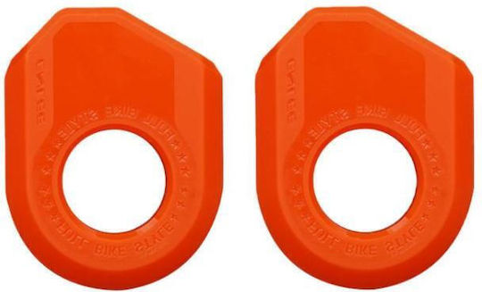Enlee 2 Pieces Bicycle Crank Protector Mtb Style B Orange
