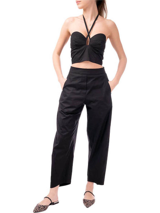 Moutaki Women's Fabric Trousers Black
