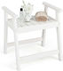 Costway Седалка за Баня 58x52x61.5cm BA7864WH