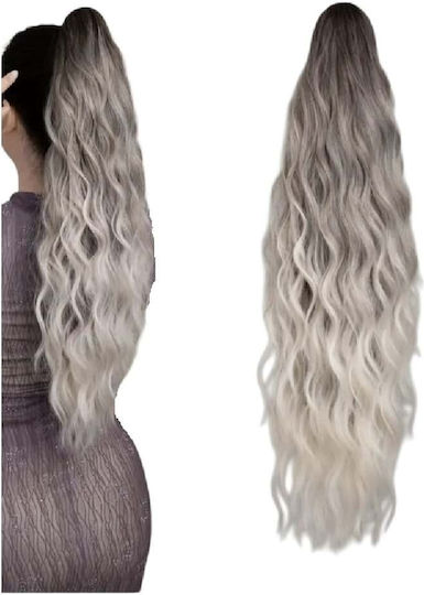 Haarteile in Gray Platin Farbe 60.96cm Pferdeschwanz