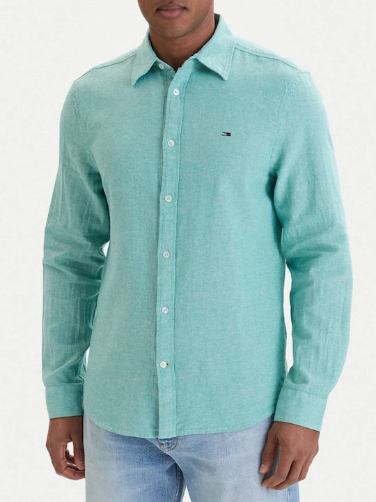 Tommy Hilfiger Long Sleeve Linen Shirt in Regul...