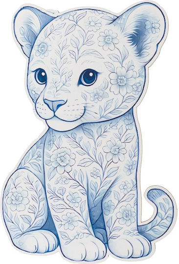 Printed Tiger Cub K1031 22cm Pink