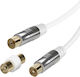 Vivanco Antenna Cable Coax Male - Coax Female White 2m 1 Piece