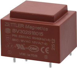 Трансформатор Pcb 230v 1.5va 1x18v Ztl 01.090.0290 15 Броя