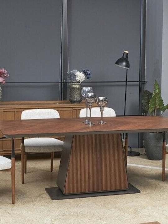 Dhome Esszimmermöbel-Set mit 4 Stücken Arc 200x45cm