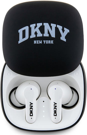 DKNY 3D Rubber In-ear Bluetooth Handsfree Earphones with Charging Case Matte Finish Black