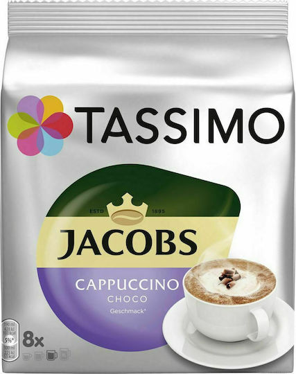 Tassimo Κάψουλες Cappuccino Choco Συμβατές με Μηχανή Tassimo 8caps