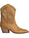 Women's Cowboy Ankle Boots with Medium Heel Tabac Brown